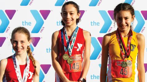 Cross Country Championships, podium for girls race in fall of 2022.